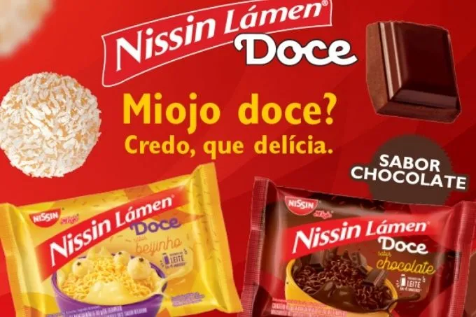  Nissin lançará miojo doce nos sabores chocolate e beijinho